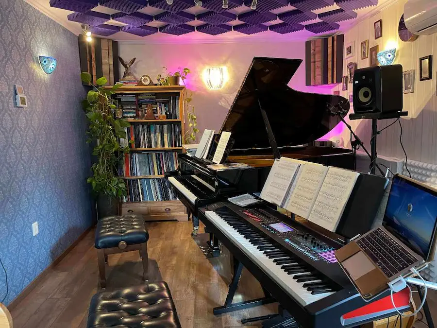 Muziekstudio van Lars Nelissen in Kessel